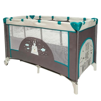 Манеж-кровать Amarobaby Multiform Hello Bear прямоугольный серый 1